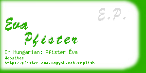 eva pfister business card